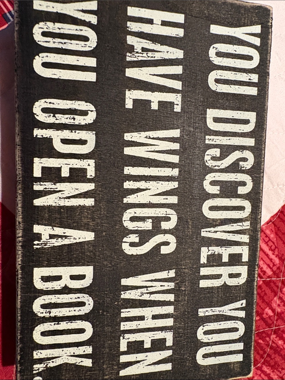 Rustic Black and White Inspirational Wall Plaque